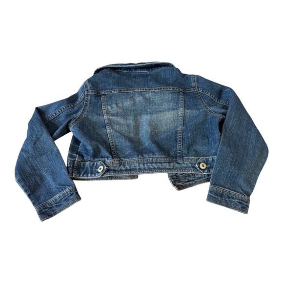 Arizona Classic Denim Jacket Girls Small 7/8 Button Up Medium Wash Timeless - Picture 3 of 8